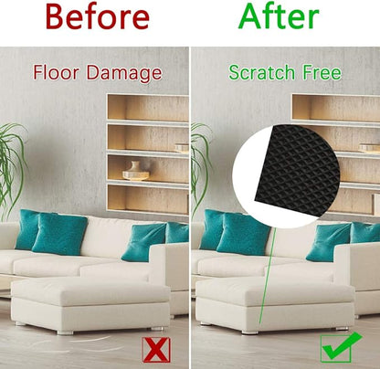 Yelanon Non Slip Furniture Pads - 8pcs 6" Grippers Hardwood Floors, Non Skid for Furniture Legs,Self Adhesive Rubber Furniture Feet, Anti Slide Furniture Floors Protectors for Keep Couch Stoppers | Furniture Pads - TrueDesk