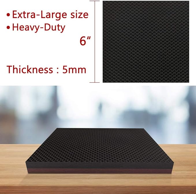 Yelanon Non Slip Furniture Pads - 8pcs 6" Grippers Hardwood Floors, Non Skid for Furniture Legs,Self Adhesive Rubber Furniture Feet, Anti Slide Furniture Floors Protectors for Keep Couch Stoppers | Furniture Pads - TrueDesk