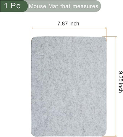 YOKIVE Mouse Pad, Felt Double - Sided Soft | Writing Mat for Desktop Mouse (Light Gray, 9.25x7.87 Inch) | Mouse Pads - TrueDesk