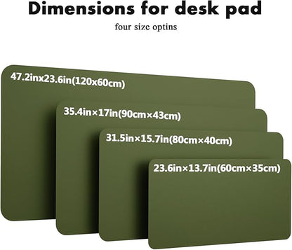 YSAGi Double - Sided Desk Mat, Eco Cork Desk Protector, Large Mouse Pad, Waterproof Blotter, Writing Pad for Office/Home (23.6"x13.7", Olive Green + Cork) | Desk Pads Blotters - TrueDesk