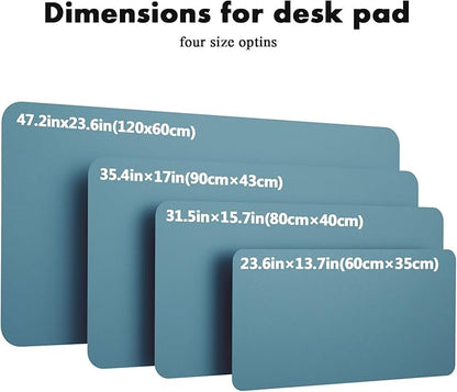 YSAGi Double - Sided Desk Mat, Eco Cork & Leather Desk Protector, Large Mouse Pad & Writing Pad for Office/Home (Sea Blue+Cork, 47.2" x 23.6") | Desk Pads Blotters - TrueDesk