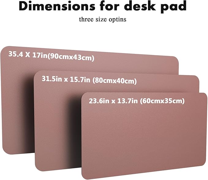 YSAGi Double - Sided Desk Pad, 23.6"x13.7" Leather Desk Mat, Eco Cork Desk Pad Protector, Large Mouse Pad for Desk, Waterproof Desk Blotter Pad, Desk Writing Pad for Office Work/Home(Pale Mauve/Cork) | Desk Pads Blotters - TrueDesk