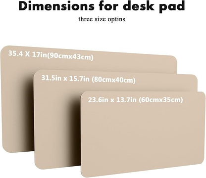 YSAGi Double - Sided Desk Pad, 31.5"x15.7" Leather Desk Mat, Eco Cork Desk Pad Protector,Large Mouse Pad,Waterproof Desk Blotter for Office/Home (Beige/Cork) | Desk Pads Blotters - TrueDesk