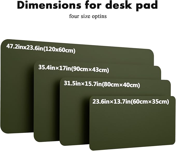 YSAGi Double - Sided Desk Pad, 31.5"x15.7" Leather Desk Mat, Eco Cork Desk Pad Protector,Large Mouse Pad,Waterproof Desk Blotter for Office/Home (Dark Green/Cork) | Desk Pads Blotters - TrueDesk