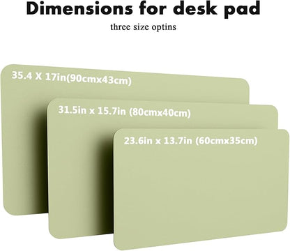 YSAGi Double - Sided Desk Pad, 31.5"x15.7" Leather Desk Mat, Eco Cork Desk Pad Protector,Large Mouse Pad,Waterproof Desk Blotter for Office/Home (Matcha Green/Cork) | Desk Pads Blotters - TrueDesk