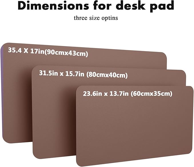 YSAGi Double - Sided Desk Pad, 31.5"x15.7"Leather Desk Mat, Eco Cork Desk Pad Protector,Large Mouse Pad,Waterproof Desk Blotter for Office/Home(Chocolate) | Desk Pads Blotters - TrueDesk
