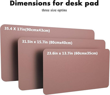YSAGi Double - Sided Desk Pad, 35.4"x17" Leather Desk Mat, Eco Cork Desk Pad Protector,Large Mouse Pad,Waterproof Desk Blotter for Office/Home (Pale Mauve/Cork) | Desk Pads Blotters - TrueDesk