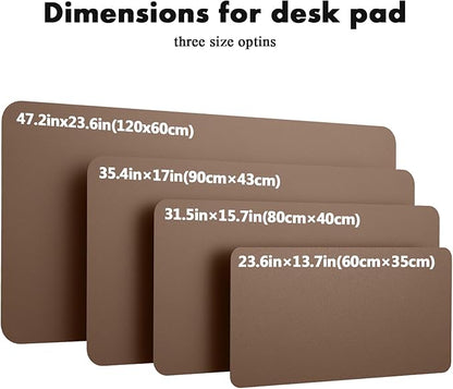 YSAGi Double - Sided Desk Pad, Leather Desk Mat, Eco Cork Desk Pad Protector,Large Mouse Pad,Waterproof Desk Blotter for Office/Home (Coffee+Cork, 47.2" x 23.6") | Desk Pads Blotters - TrueDesk