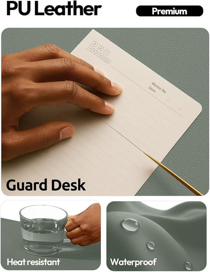 YSAGi Leather Desk Protector, Office Mat, Large Mouse Mat, Non - Slip PU Leather Blotter, Laptop Desk Pad, Waterproof Writing Pad for Office and Home (Dark Green, 47" x 17") | Desk Pads Blotters - TrueDesk